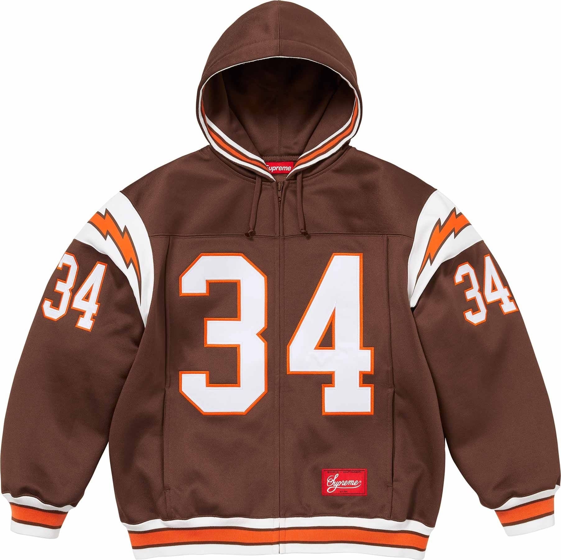 Football Zip Up Hooded Sweatshirt view 5
